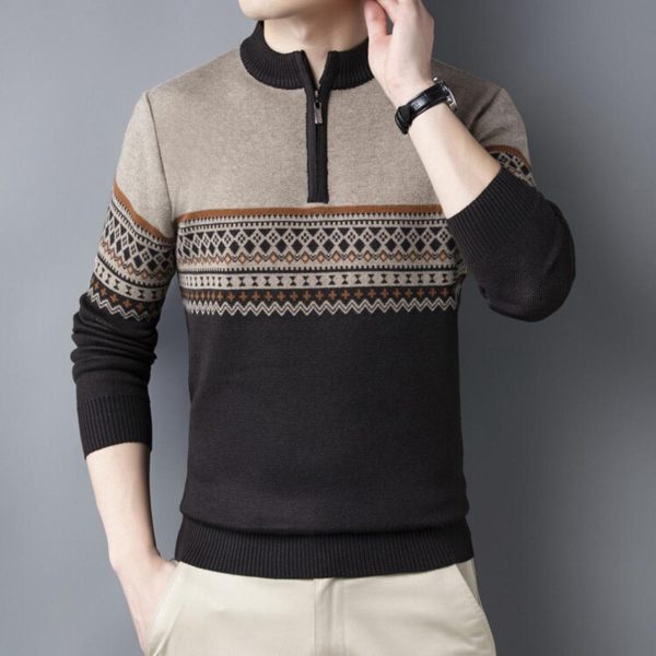 Casual Cotton Wool Sweater-Fascinated Brown